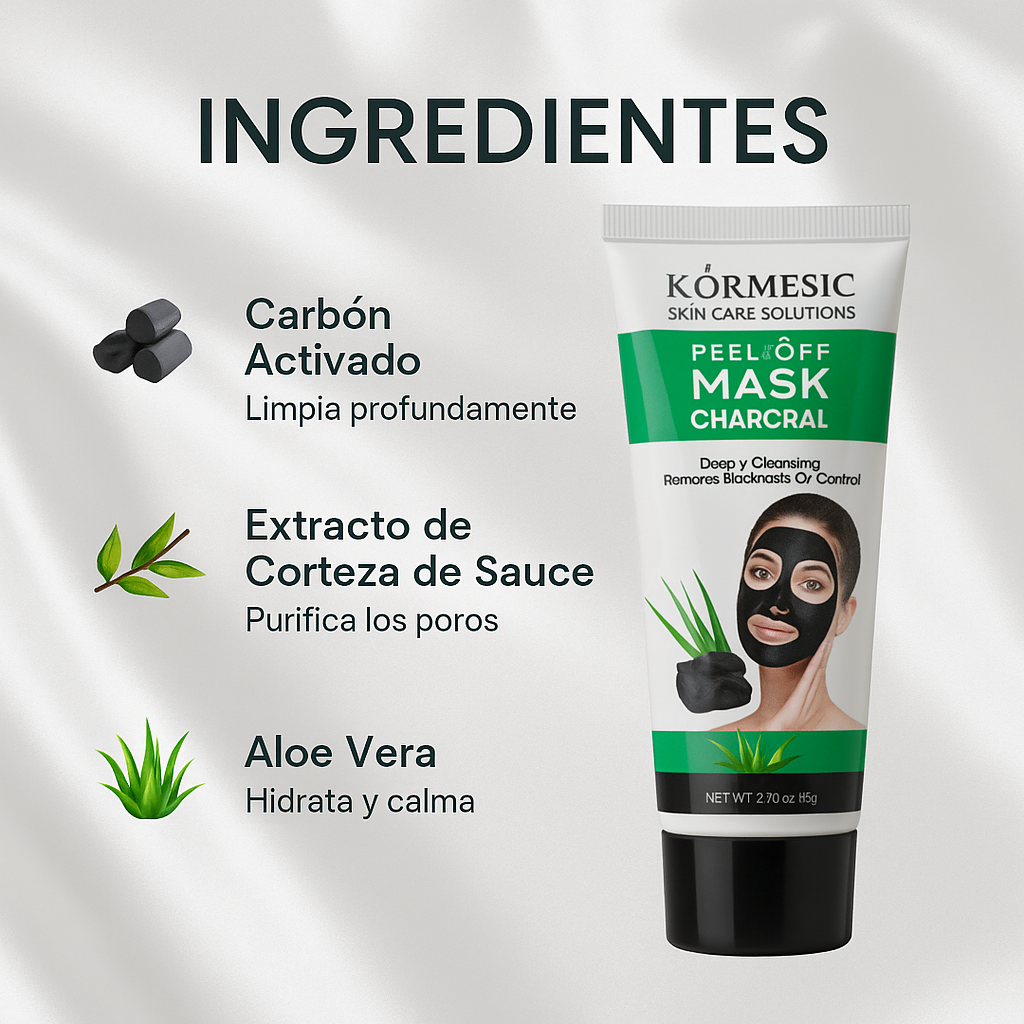 MASCARILLA NEGRA PURIFICANTE CON CARBON